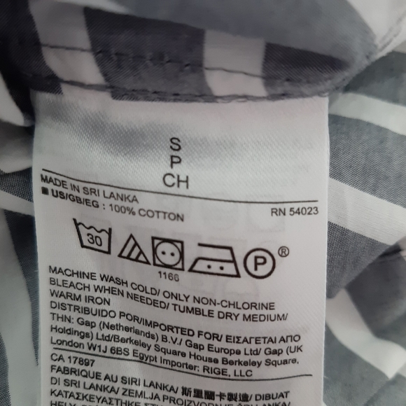 Banana Republic grey/white striped blouse - Picture 3 of 3